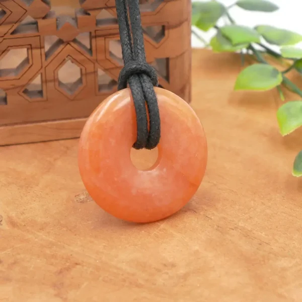 Donut en pierre naturelle Aventurine Orange