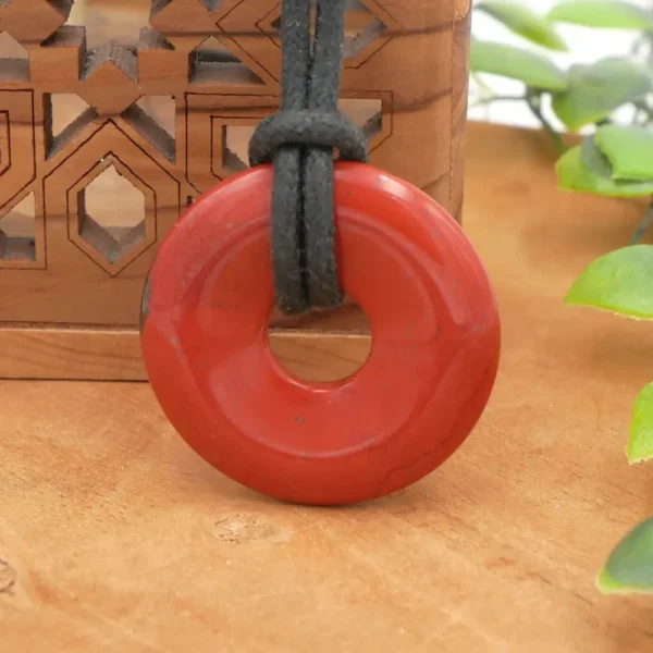 Donut en pierre naturelle Jaspe Rouge