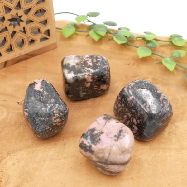Photo Pierre roulée Rhodonite en pierre naturelle