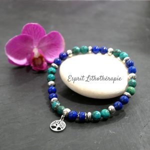 Bracelet Chrysocolle Lapis lazuli