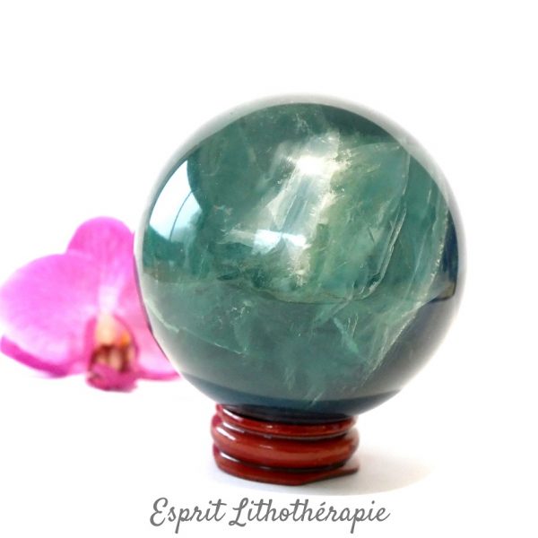 Sphère Fluorite bleu-vert