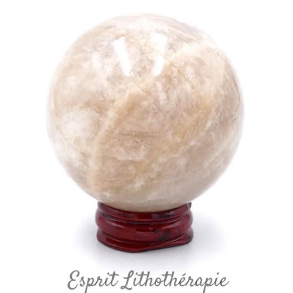 Sphère en Pierre de lune naturelle beige de qualité