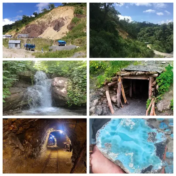mine Larimar Barahona en république dominicaine.