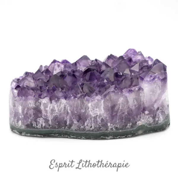 Druse en Améthyste d'Uruguay de qualité extra AAA, pierre violette apaisante.