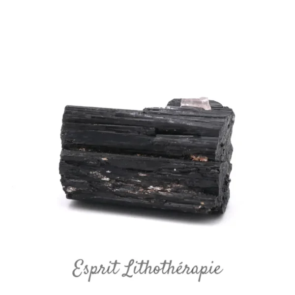 Pierre Tourmaline noire brute (schorl) naturelle.