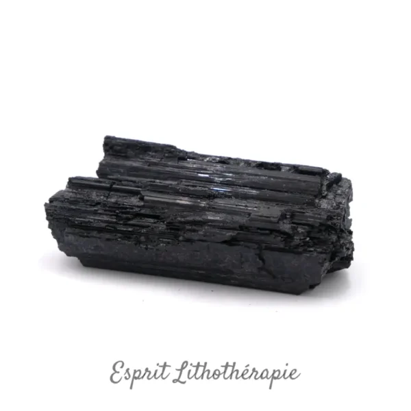 Pierre Tourmaline noire brute (schorl) naturelle.