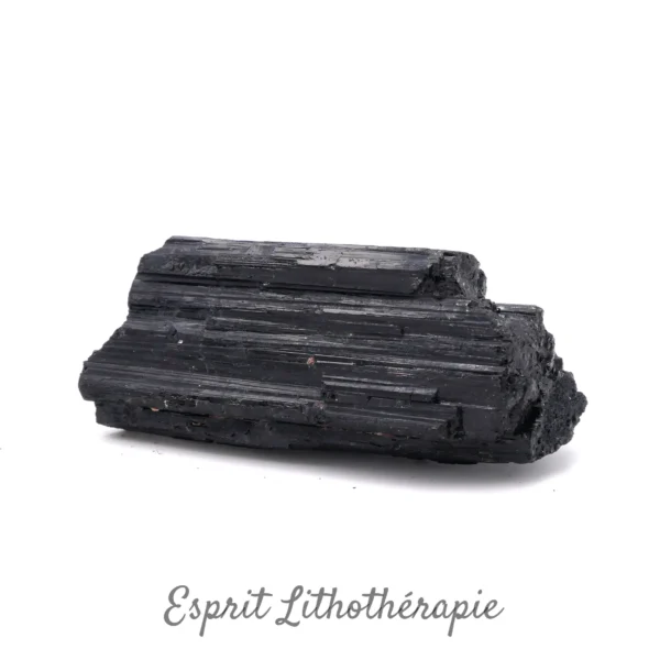 Pierre Tourmaline noire brute (schorl) naturelle.