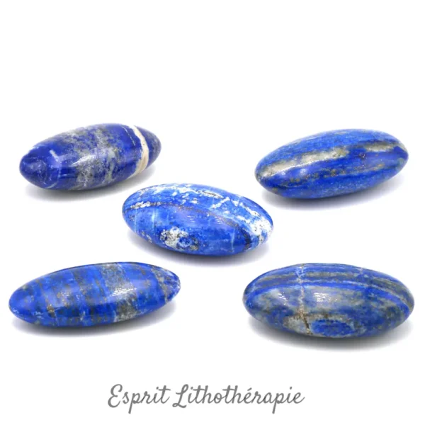 Galets en pierre naturelle de lapis lazuli d'Afghanistan de très belle qualité.