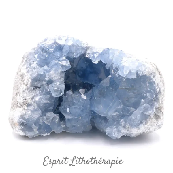 géode célestine en pierre naturelle de qualité