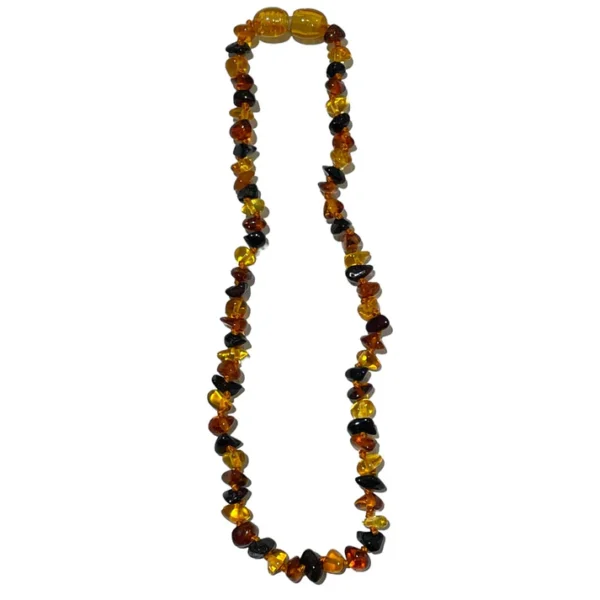 Collier ambre bébé certifié conforme normes CE avec fermoir de sécurité et nœuds de sûreté entre chaque perle