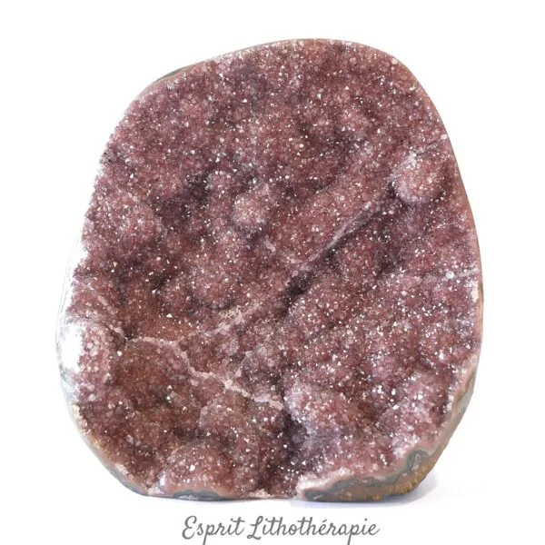 Géode d'Améthyste d'Uruguay de qualité AA aux cristaux violets profonds