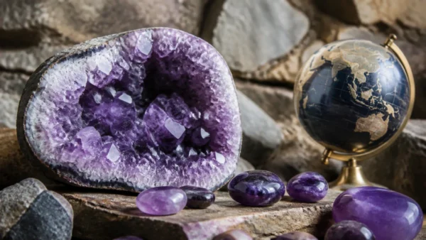 Gisements améthyste : où trouve-t-on cette pierre violette ?